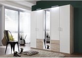 FREIBURG Garderobe voor de slaapkamer - Eigentijds - Eiken en wit decor - L 225 cm