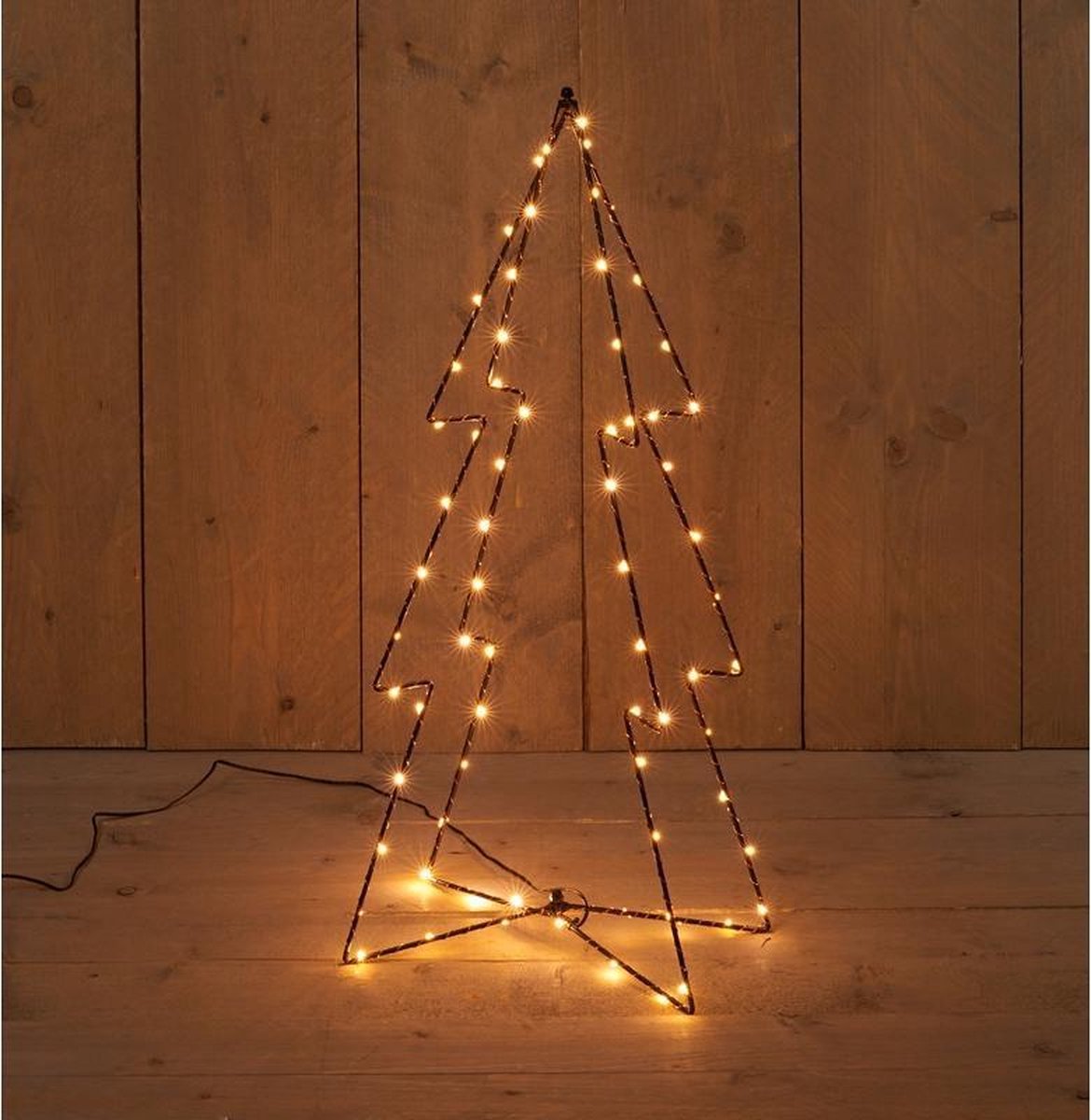 Verlichte figuren 3D kerstbomen/lichtbomen classic warm 72 cm voor
