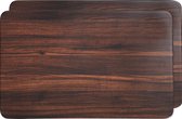 2x Melamine snijplanken met donkere houtprint 19 x 30 cm - Keukenbenodigdheden - Placemat/onderlegger -  Kunststof snijplank