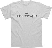 Doctor Who Heren Tshirt -XXL- Logo Grijs