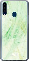 Samsung Galaxy A20s Hoesje Transparant TPU Case - Pistachio Marble #ffffff