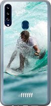 Samsung Galaxy A20s Hoesje Transparant TPU Case - Boy Surfing #ffffff