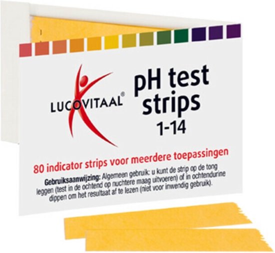 Lucovitaal - Zuur Base pH test strips - 80 stuks - Lucovitaal