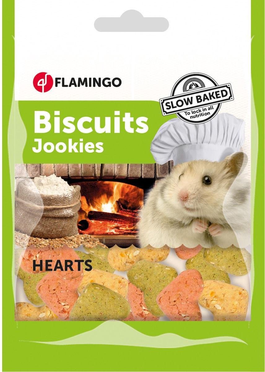 Flamingo Knaagsnack hartjes - Oranje - 100 gr