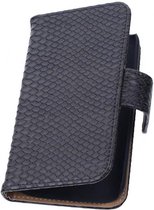Snake Bookstyle Hoes voor HTC Desire 616 Zwart