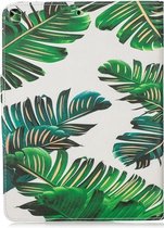 GadgetBay Wallet Portemonnee Hoes Case Kunstleer Natuur Bladeren Jungle voor iPad 10.2 - Groen