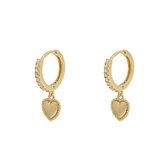 Oorbellen Lovely met steentjes  — Wit