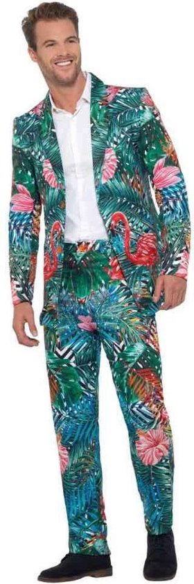 Smiffys Kostuum Hawaiian Tropical Flamingo Suit Multicolours