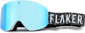 FLAKER Magnetische Skibril - Navy – Wit Frame – ICE Revo Spiegellens + Beschermcase