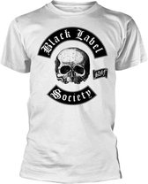 Black Label Society Heren Tshirt -S- Skull Logo Wit