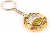 Sleutelhanger 8-kant Draaiend Amsterdam Goud - Souvenir
