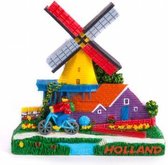 Magneet 2D Molen Met Fiets Holland - Souvenir