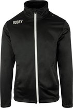 Robey Premier Trainingsjack - Voetbaljas - Black - Maat M