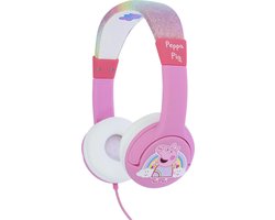 Peppa Pig regenboog - kinderkoptelefoon met volumebegrenzing - verstelbaar - comfortabel