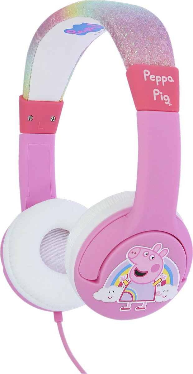 Peppa Pig regenboog - kinder koptelefoon - volumebegrenzing - verstelbaar - comfortabel