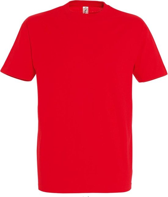 SOLS Heren Keizerlijke Zwaargewicht T-Shirt met korte mouwen (Rood)