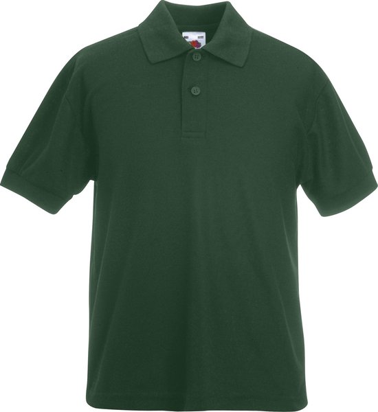 Fruit of the Loom Kinderen/Kinderen Unisex 65/35 Pique Polo Shirt (Bottle Groen)