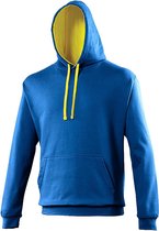 Awdis Varsity Hooded Sweatshirt / Hoodie (Koninklijk / Zonnegeel)