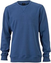 James and Nicholson Heren Basis Sweatshirt (Denim Blauw)