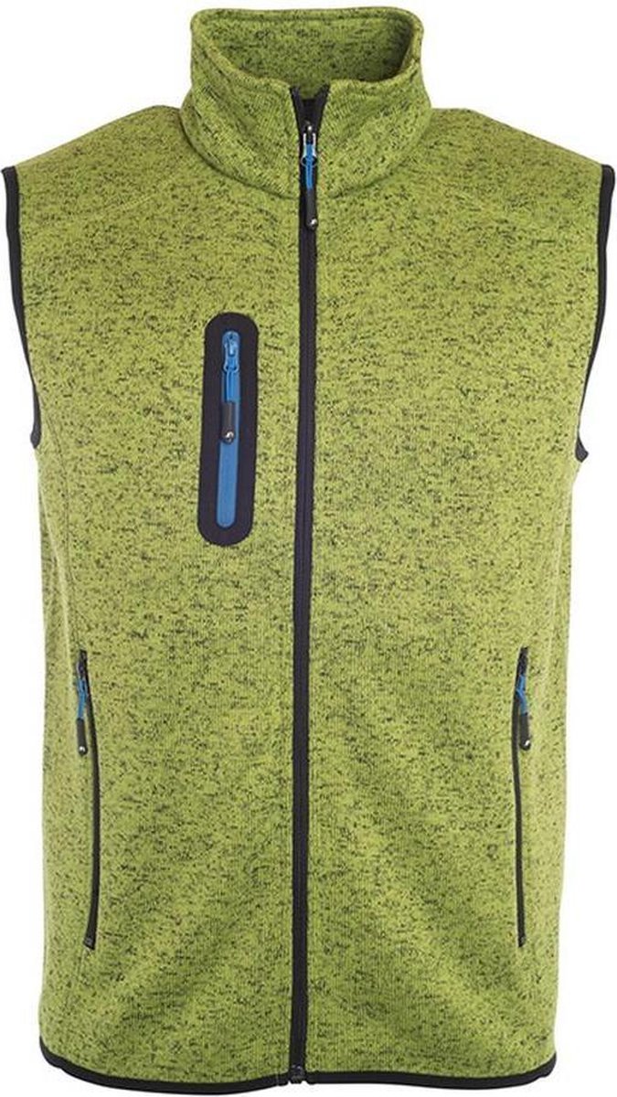 James and Nicholson Heren Gebreid Vlies Vest (Kiwi Melange/Royal)