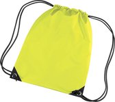 Bagbase Premium Gymsac Waterbestendige Zak (11 Liter) (Pakket van 2) (Fluorescerend Geel)
