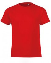 SOLS Kinderen/Kinderen Regent Korte Mouwen Aangepast T-Shirt (Rood)