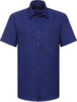 Russell Collectie Heren Korte Mouw Easy Care op maat gemaakt Oxford Shirt (Helder Koninklijk)