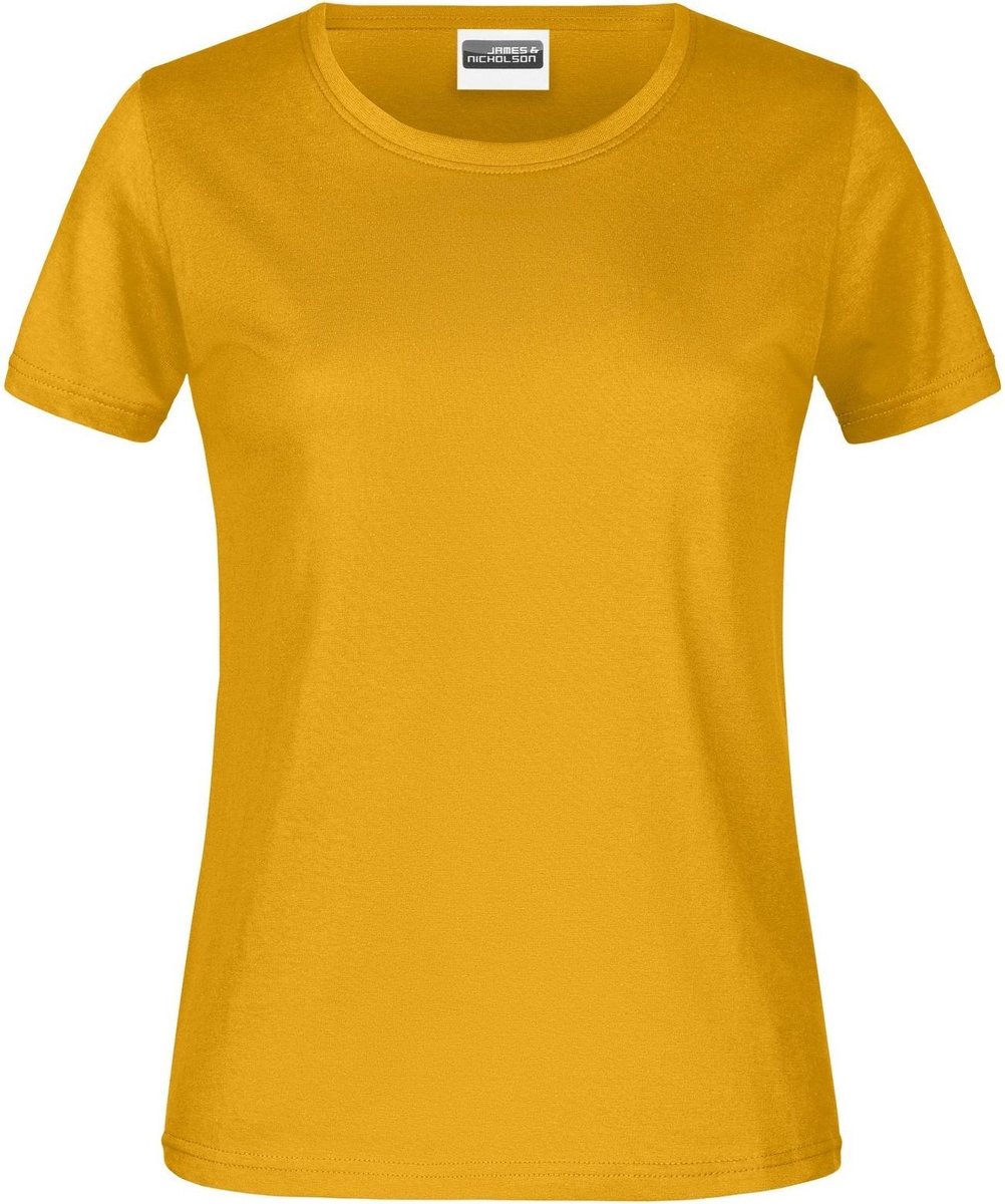 James And Nicholson Dames/dames Basic T-Shirt (Goudgeel)