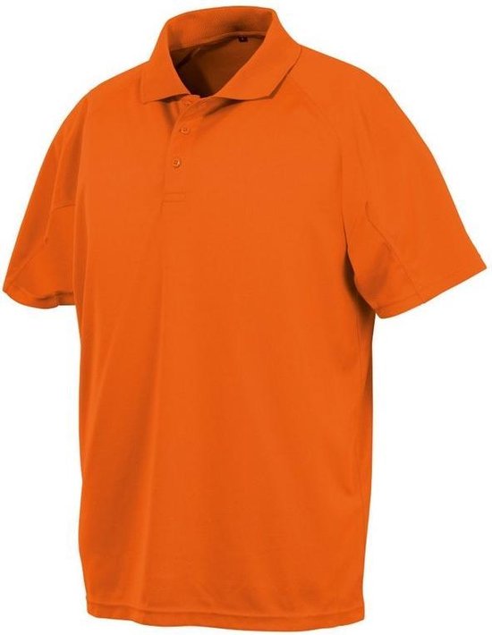 Spiro Impact Mens Performance Aircool Polo T-Shirt (Floro Oranje) XXS