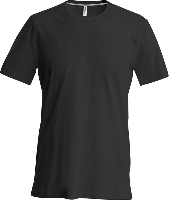 Kariban Heren Slim Fit Korte Mouw Bemanningshals T-Shirt (Zwart)