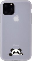 Apple Iphone 11 siliconen panda hoesje - Mat - Pandaatje *LET OP JUISTE MODEL*