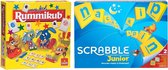 Spellenbundel - Bordspel - 2 Stuks - My First Rummikub & Mattel Scrabble Junior