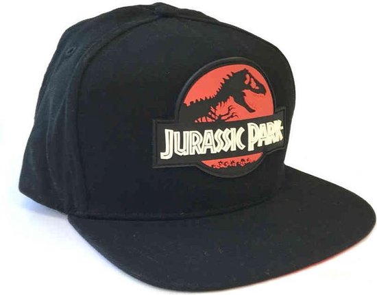 Jurassic Park - Casquette Snapback Noire Logo Rouge