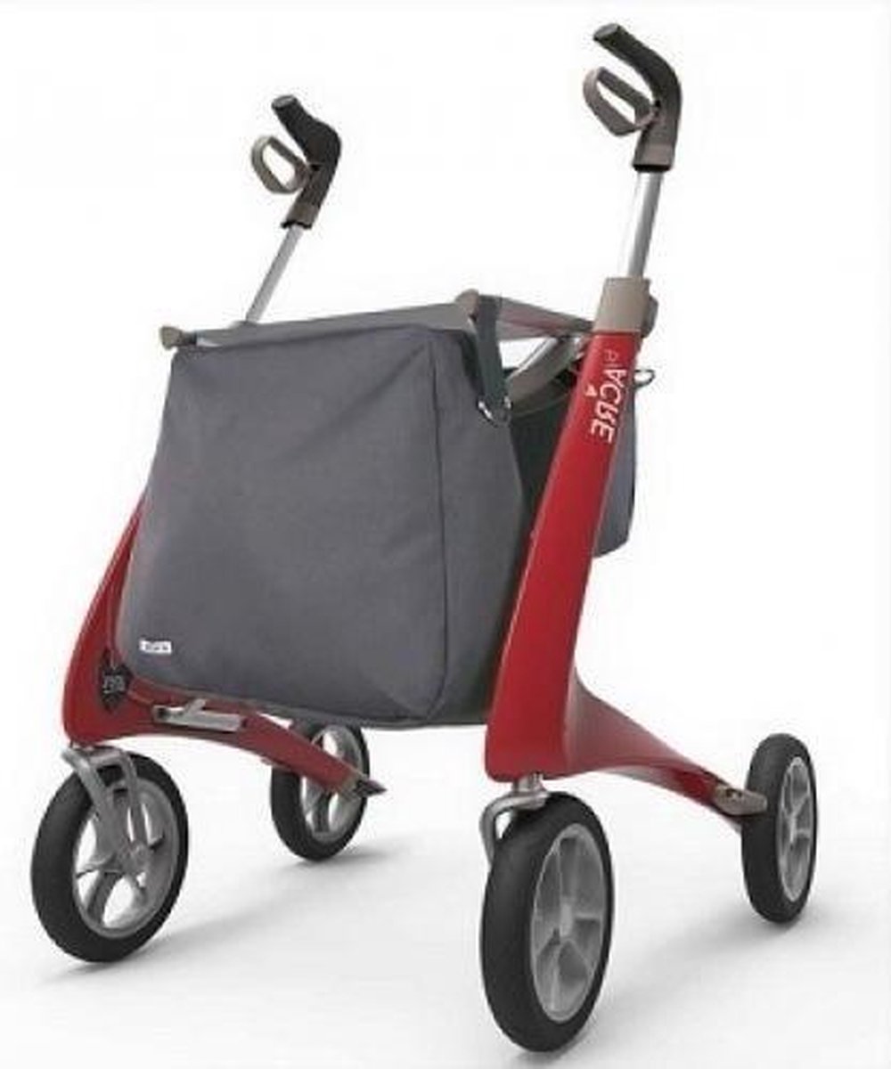 Ultra Lichtgewicht Carbon Rollator by Acre (4.8 kg) Rood