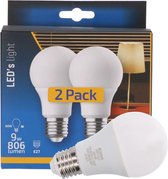 LED's Light LED lampen E27 voor dagelijks gebruik - 8.5W/60W - Duopack warm wit