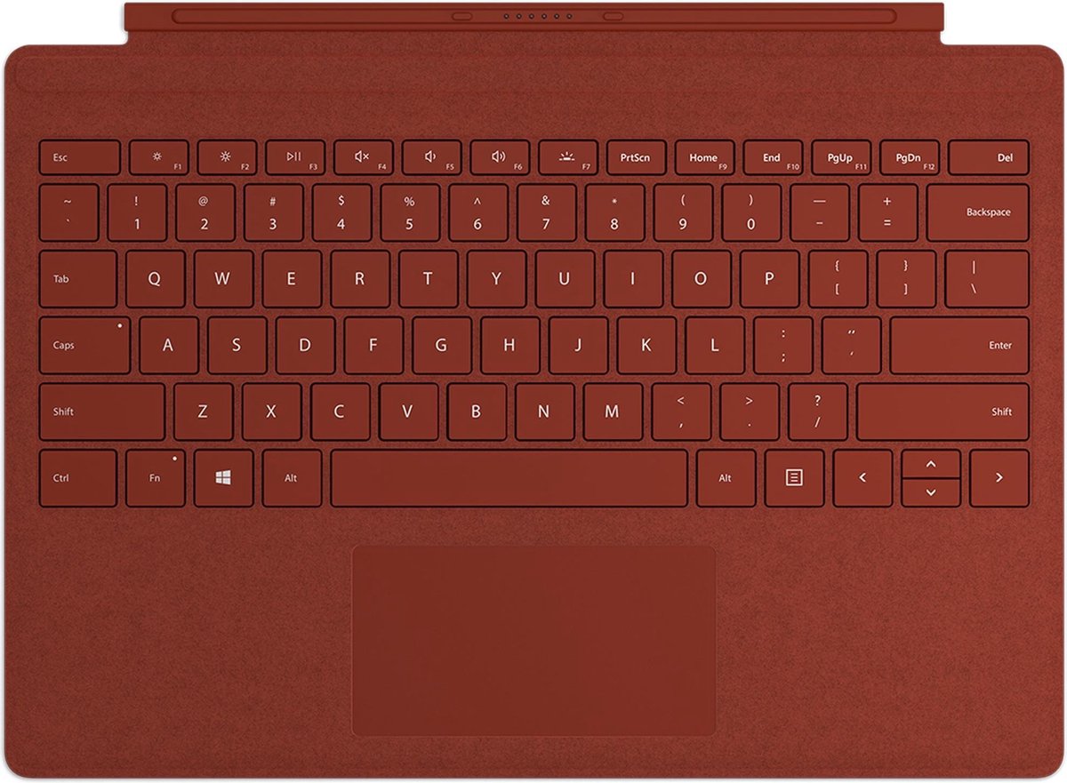 Microsoft Surface Go Signature Type Cover Rood QWERTZ Scandinavisch