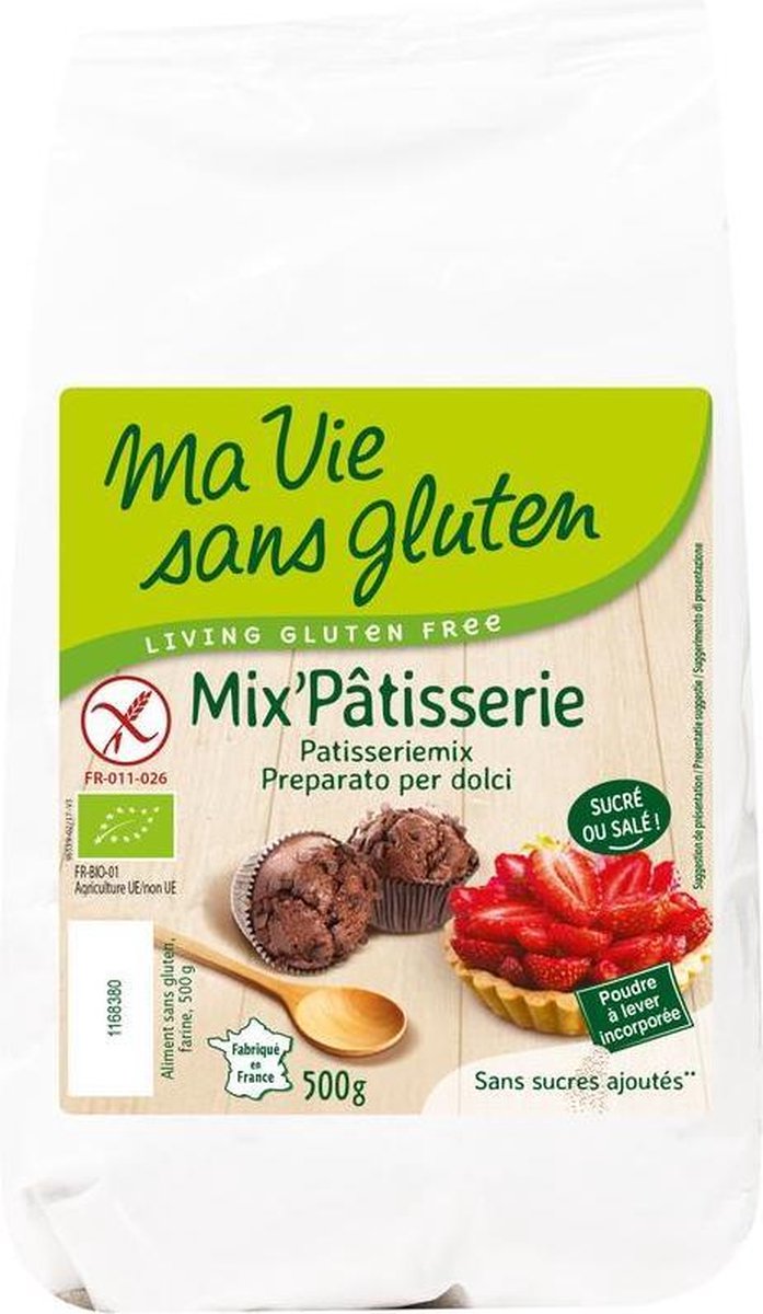 Ma Vie Sans Gluten Gebak Patisseriemix Glutenvrij Bio (500 gr)