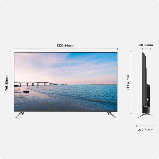 CHiQ U55H7A 55 inch 4K Ultra HD Android Smart TV Chromecast Dolby Audio