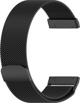 Milanees bandje zwart geschikt voor Fitbit Versa 3 en Fitbit Sense