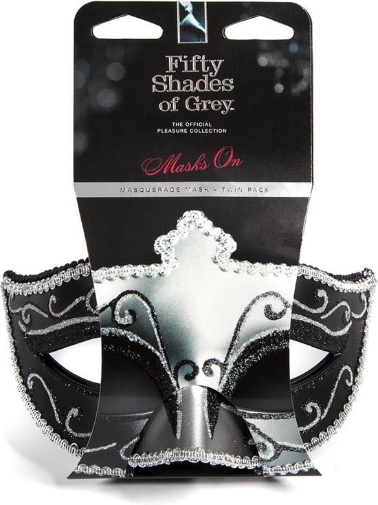 Masks on Masquerade Mask Twin Pack - Noir / Argent - Masques - Collection Fifty  Shades... | bol