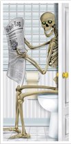 360 DEGREES - Skelet op de wc deurdecoratie