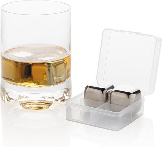 evolutie Theseus Zilver XD Design Whiskey stones set - 4 stuks inclusief handige opbergdoosje -  Whiskey stones... | bol.com