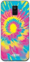 Samsung Galaxy A6 (2018) Hoesje Transparant TPU Case - Psychedelic Tie Dye #ffffff