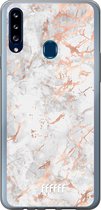 Samsung Galaxy A20s Hoesje Transparant TPU Case - Peachy Marble #ffffff