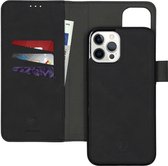iPhone 12 Pro Max hoesje bookcase - iPhone 12 Pro Max wallet case - hoesje iPhone 12 Pro Max bookcase - Kunstleer - Zwart - iMoshion Uitneembare 2-in-1 Luxe Bookcase