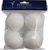Peha Kerstballen Besneeuwd 6 Cm Wit