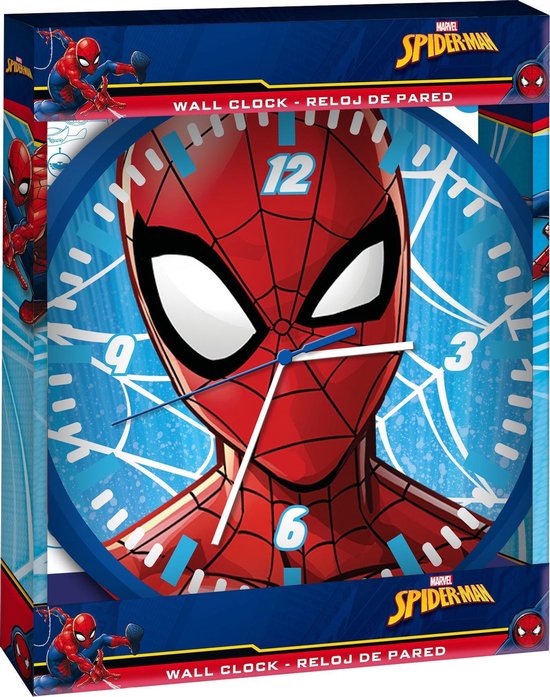 boog Hertogin Flikkeren Marvel Spiderman wandklok 25 cm van kunststof voor kinderen - Kinderkamer  decoratie... | bol.com
