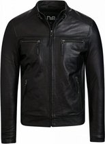 G108 Biker Jack Heren Zwart