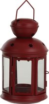 House Of Seasons Lantaarn 11 X 19 Cm Staal Rood