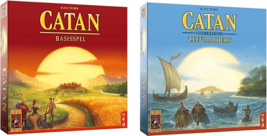 Afbeelding van het spel Spellenbundel - Catan - 2 stuks - Basisspel & Uitbreiding De Zeevaarders